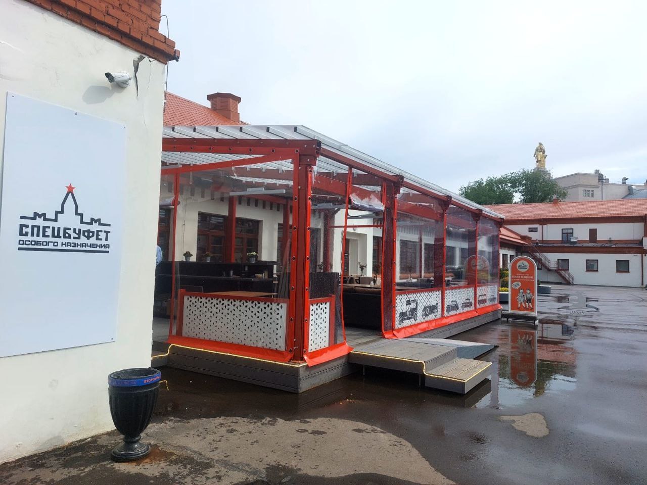 ПВХ шторы для летней террасы кафе в Коврове